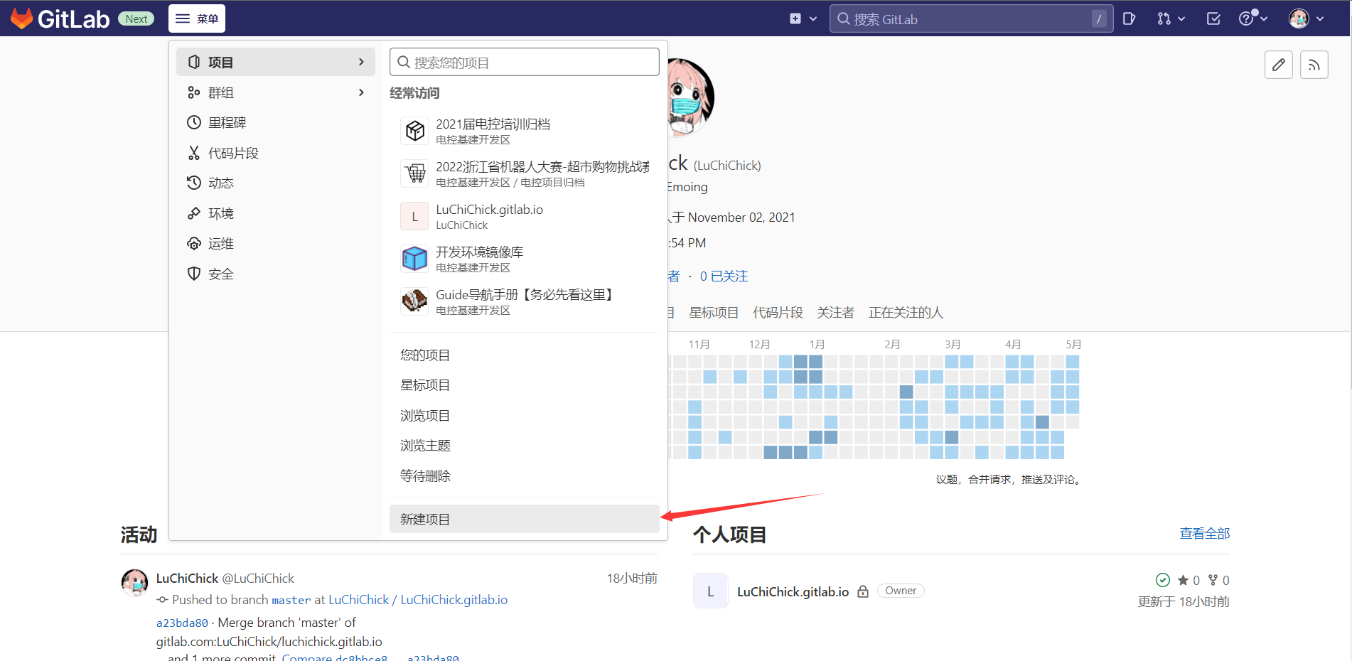 GitLab新建项目仓库